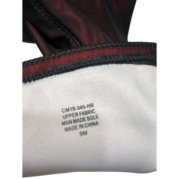 Red Satin Thigh-High Platform Boots Current Mood Womens Size 9M Side Closure Ov - Picture 7 of 16